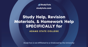 Tutoring Revision Materials Homework Help for Adams State College students in the United States US