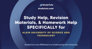 Tutoring Revision Materials Homework Help for Alain University of Science and Technology students in the United Arab Emirates AE
