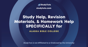 Tutoring Revision Materials Homework Help for Alaska Bible College students in the United States US