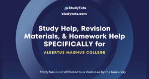 Tutoring Revision Materials Homework Help for Albertus Magnus College students in the United States US
