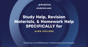 Tutoring Revision Materials Homework Help for Alma College students in the United States US