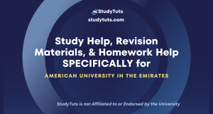 Tutoring Revision Materials Homework Help for American University in the Emirates students in the United Arab Emirates AE