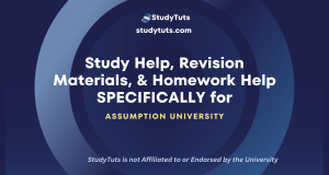 Tutoring Revision Materials Homework Help for Assumption University students in the Canada CA