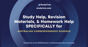Tutoring Revision Materials Homework Help for Australian Correspondence Schools students in the Australia AU