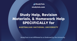 Tutoring Revision Materials Homework Help for Australian National University students in the Australia AU