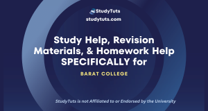 Tutoring Revision Materials Homework Help for Barat College students in the United States US