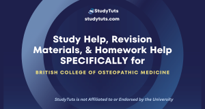 Tutoring Revision Materials Homework Help for British College of Osteopathic Medicine students in the United Kingdom UK