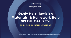 Tutoring Revision Materials Homework Help for Brunel University Uxbridge students in the United Kingdom UK