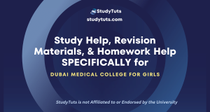 Tutoring Revision Materials Homework Help for Dubai Medical College for Girls students in the United Arab Emirates AE