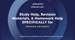 Tutoring Revision Materials Homework Help for Fordham University students in the United States US