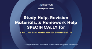 Tutoring Revision Materials Homework Help for Hamdan Bin Mohammed e University students in the United Arab Emirates AE