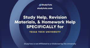 Tutoring Revision Materials Homework Help for Texas Southern University students in the United States US