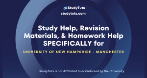 Tutoring Revision Materials Homework Help for University of New Hampshire students in the United States US