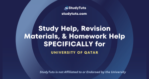 Tutoring Revision Materials Homework Help for University of Qatar students in the Qatar QA