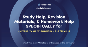 Tutoring Revision Materials Homework Help for University of Wisconsin Parkside students in the United States US